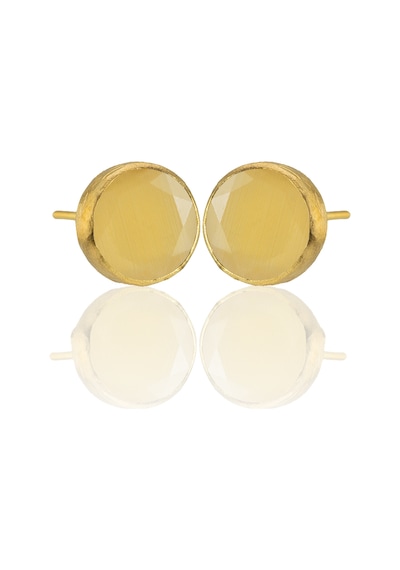 Kadir Jewellery 22 Ayar Altın Kaplama Kadın Minimal Küpe -el İşçiliği Ve Hipoalerjenik Küpe Sarı 69109588