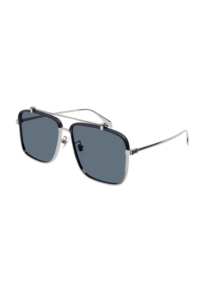 Alexander Mcqueen Am0336s 003 Unisex Güneş Gözlüğü Mavi