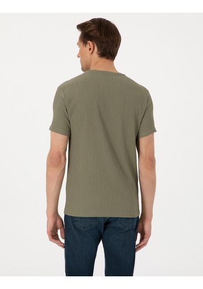 Pierre Cardin Erkek Haki Tişört 50306802-vr027 Haki