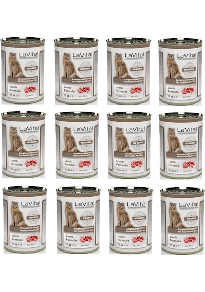 La Vital Tahılsız Kuzu Etli Kedi Konservesi 400 Gr. X 12 Adet