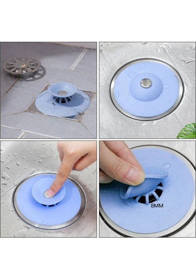 2 Kademeli Dokunmatik Lavabo Tıkacı Silikon Lavabo Gider Tıpası 2 Adet Plastik Diğer
