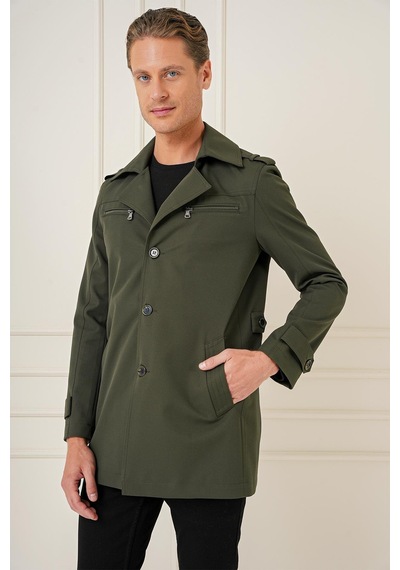 Efor Ka 086 Slim Fit Haki Spor Kaban Haki