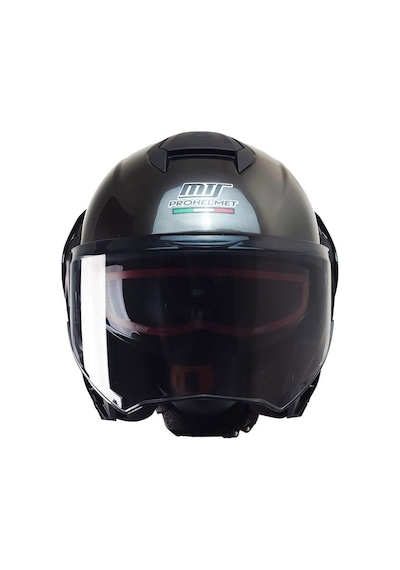 Motosiklet Kask Modüler 180 Derece Çene Açılır Abs Material Jeans Motorcu Kaskı- Siyah