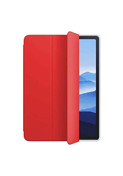 Apple İpad Air 11 2024 İçin Kılıf A2902-a2903 Slim Translucent Back Smart Cover Kırmızı İpad Air 11 2024 İle Uyumlu Kılıf - Kırmızı