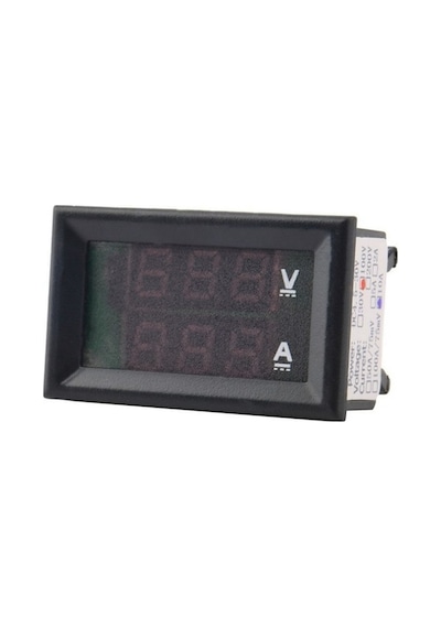 3 Adet Led Dijital Dc 0-100v 10a Voltmetre Ampermetre Paneli Test Cihazı Çift Göstergeli