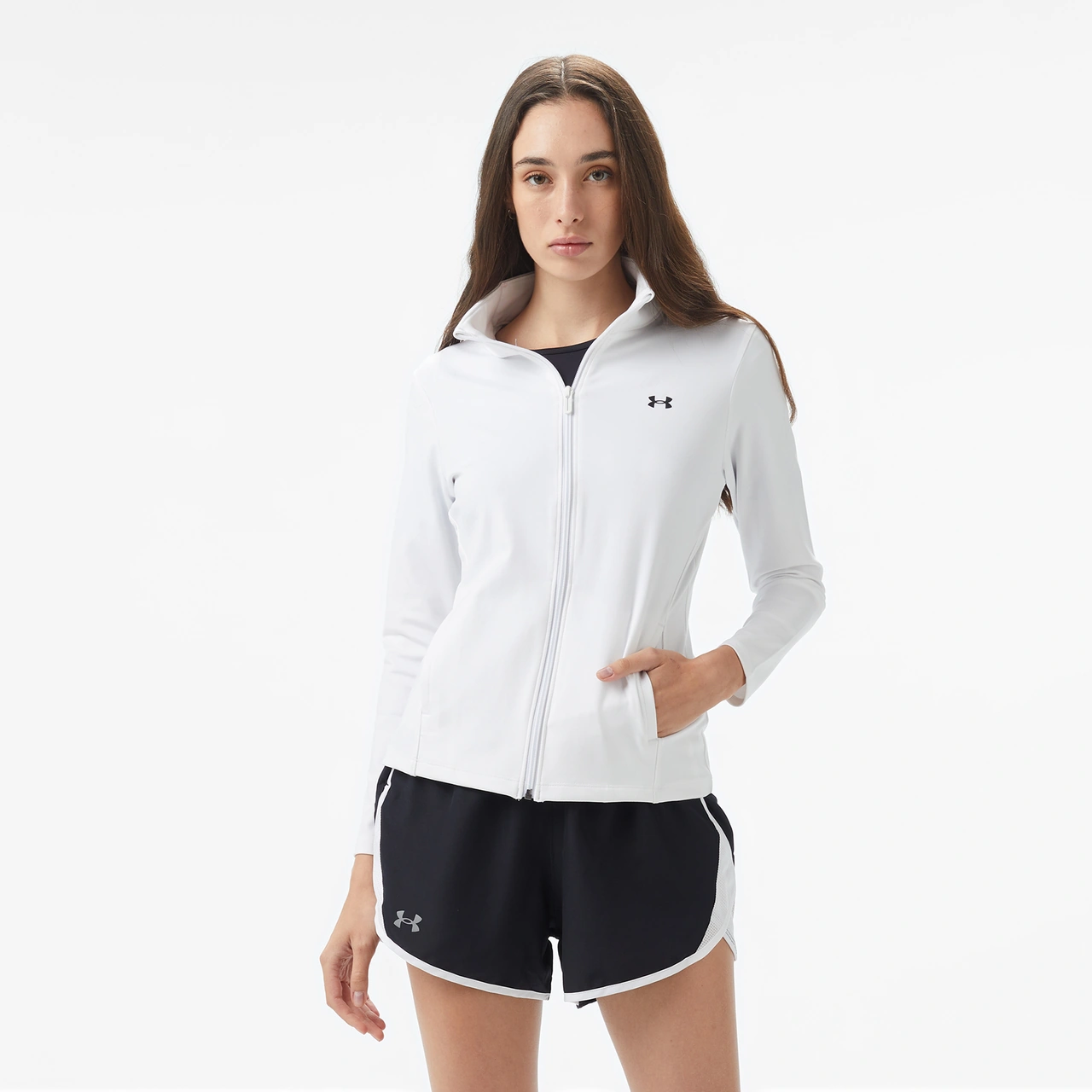 Under Armour Motion Emea Kadın Beyaz Antrenman Ceket 1388650 Beyaz
