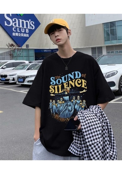 Pisa Art The Sound Of Silence Siyah Unisex Oversize T-shirt Rsts2241 Siyah
