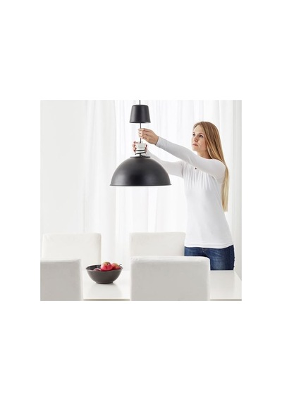 Ikea Skurup Sarkıt Lamba, Siyah, 38 Cm