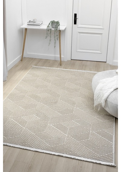 Fizy Beyaz Bej Halı Loop Sisal Halı Modern Dokuma Oturma Odası Salon Halısı 11290b Beyaz - Bej