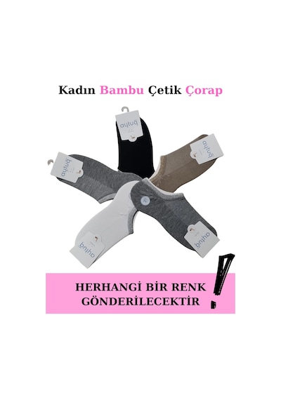 Alfa Aksesuar 03 Aytuğ 34358 Kadın Bambu Çetik Çorap Asorti