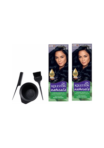 Koleston Natural Saç Boya 2/8 Böğürtlen Siyah 2 Adet+Boyama Seti