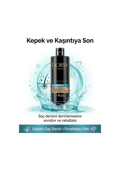 +plus Dökülme-kepek Karşıtı Besleyici Tuzsuz Doğal Biaotin-keratin Şampuan 400 Ml
