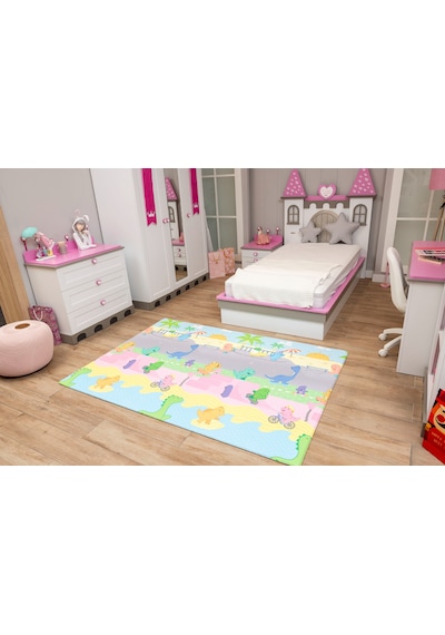 Oggia Dino Park Premium Oyun Matı / Halısı 140cm 195cm 15mm Mat031