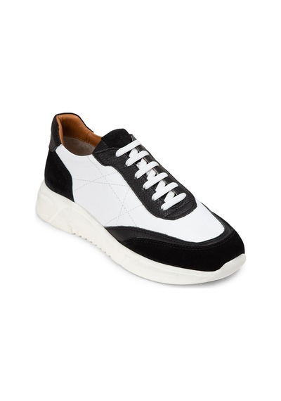 Deery Hakiki Süet Siyah Detaylı Erkek Sneaker Ayakkabı - 01962Msyhp01 Siyah