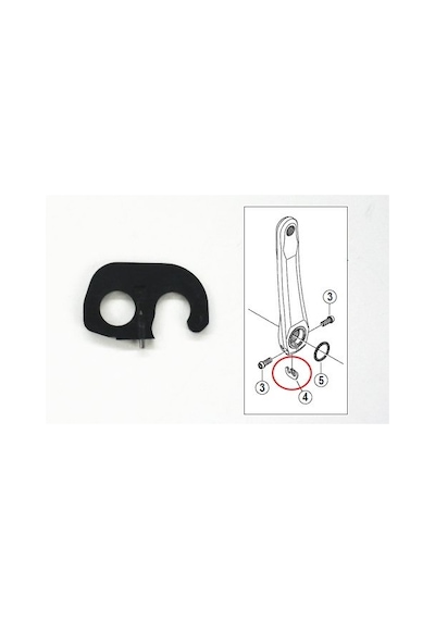 Shimano Yol Yarış Bisikleti Hollowtech Sol Kol Emniyet Plakası Siyah