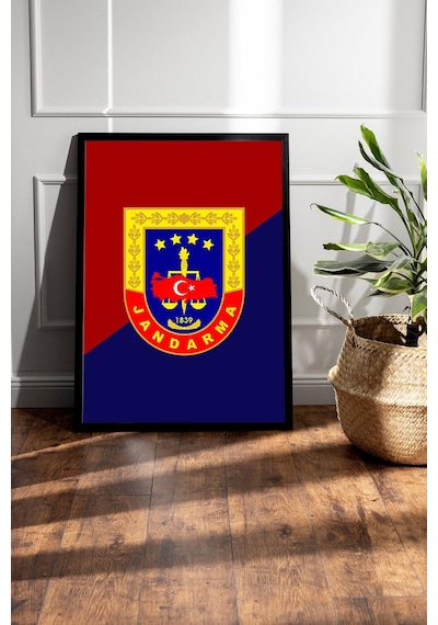 Jandarma Logosu Çerçeveli Tablo