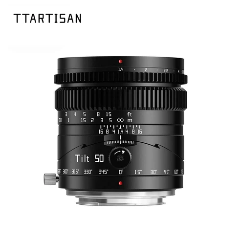 Ttartisan Tilt 50mm F1.4 Lens Sony E, Siyah