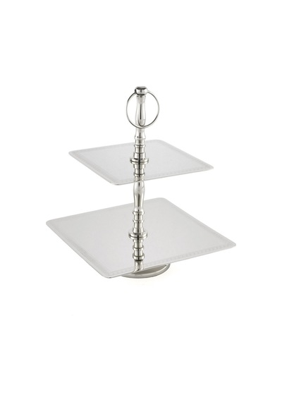 Mikasa Moor Gümüş İşlemeli 2 Katlı Sunumluk 20x26 Cm