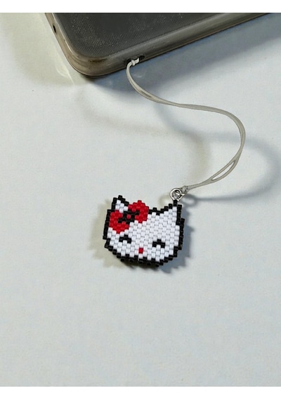 Hello Kitty Figürlü Miyuki Telefon Charm