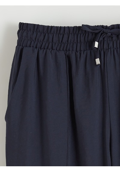 Lcw Vision Lacivert Beli Lastikli Geniş Paça Kadın Pantolon