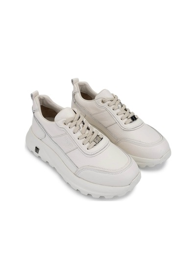 Tamer Tanca Erkek Hakiki Deri Beyaz Sneakers & Spor Ayakkabı 298 3160-30219 Erk Ayk Sk25-26 Kırık Beyaz Beyaz