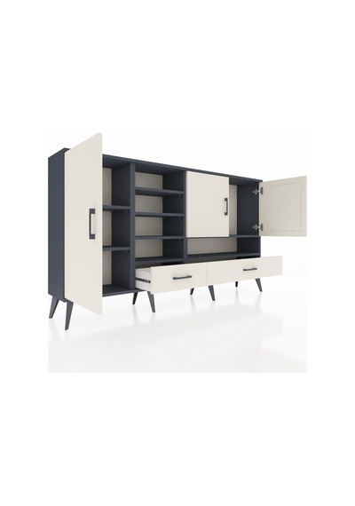 Arges Konsol 8 Raflı 2 Çekmeceli 3 Kapaklı 176x30x99 Antrasit-aytaşı Aytası - Antrasıt Arges Konsol 8 Raflı 2 Çekmeceli 3 Kapaklı 176x30x99 Antrasit-aytaşı Aytası - Antrasıt