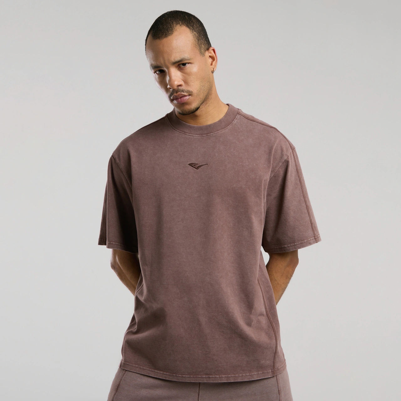 Everlast Bronx 1910 Oversize Erkek Kahverengi T-shirt Tm0029 Kahverengi