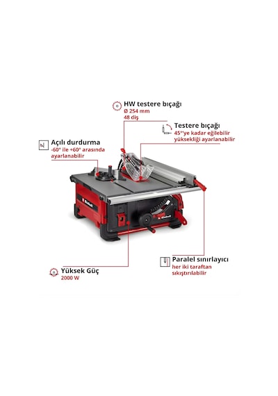Einhell Expert TE-TS 10 T Tezgah Testere