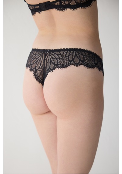 Magic Form Önü Taşlı Arkası Dantelli Kadın Tanga Külot Siyah - 704125038 Siyah