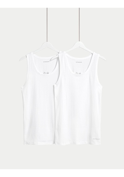 Marks & Spencer 2'li Supima Atlet Seti T14001683a Beyaz