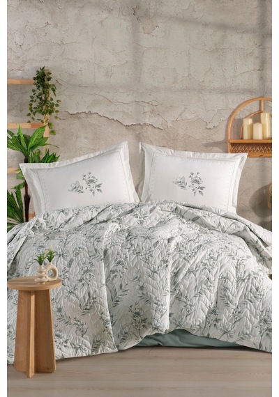 Clasy Ranforce %100 Pamuk Tek Kişilik Dört Mevsim Set Bloomera Mint