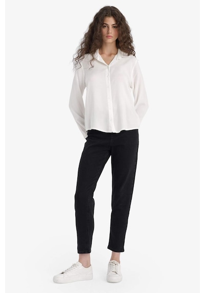 Defacto Comfort Mom Yüksek Bel Bilek Boy Jean Pantolon E9162ax25aunm40 Siyah