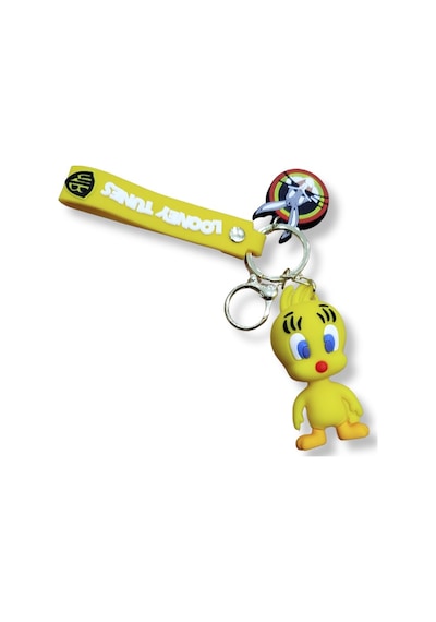 Tweety Premium 3d Figürlü Looney Tunes Yazılı Bilek Kayışlı Anahtarlık - 1 Adet