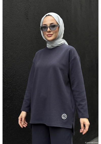 Ceremony Önü Logo İşlemeli Pantolonlu Takım 974 Lacivert