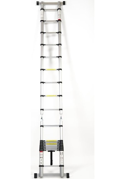 Cardilife 280 Cm+280 Cm -9+9 Basamaklı Alüminyum Teleskopik Merdiven - A Tipi Açılır Uzayan Merdiven 9+9 Basamaklı