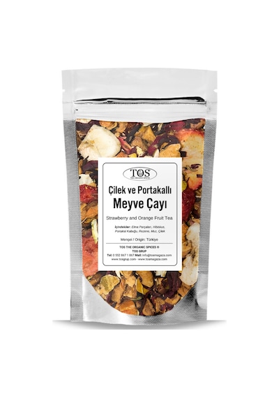 Tos The Organic Spices Çilek ve Portakallı Meyve Çayı 250 G