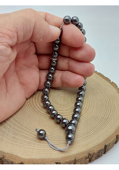 Hematit Taşı 33lük Özel Tasarım Tesbih 8mm 3614 Çok Renkli