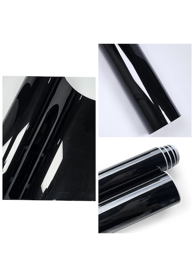 Piano Black Siyah Hava Kanallı Koruma Jelatinli 30cm X 2 Metre