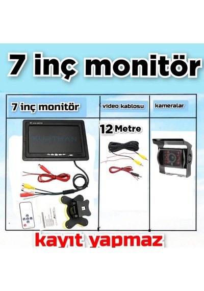 7'' Qled Ips Ekran Ve 1 Adet Metal Kasa Kamera 12 - 24 V