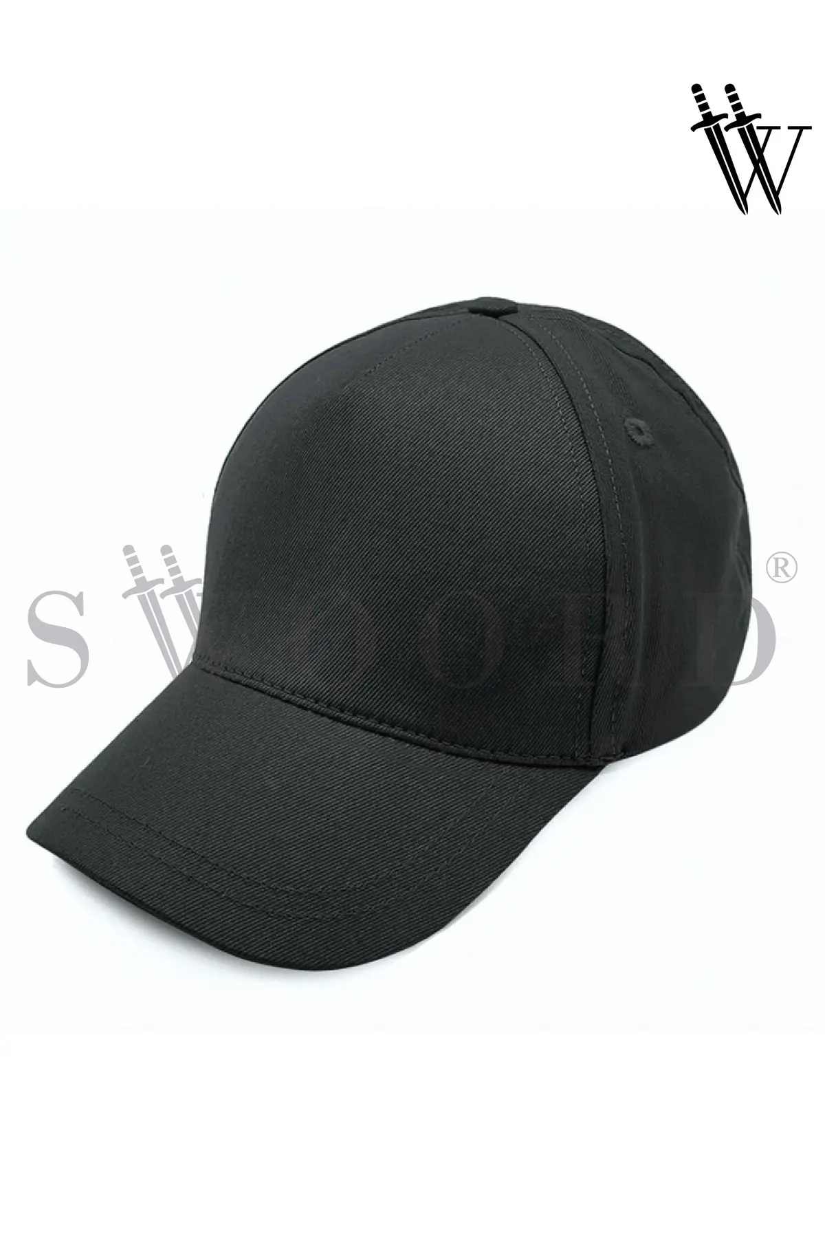 Swoord Siyah Basic Unisex Şapka Cırtlı Ayarlanabilir