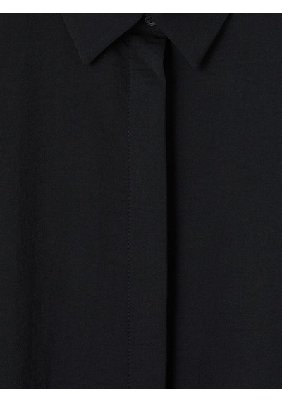 Lcw Modest Siyah Beli Kuşaklı Kadın Gömlek Tunik