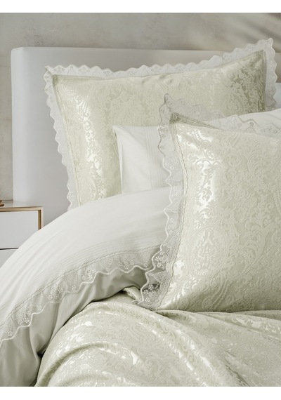 Cotton Box Chi Chi Çift Kişilik Pikeli Nevresim Takımı Velora Adaçayı Adaçayı