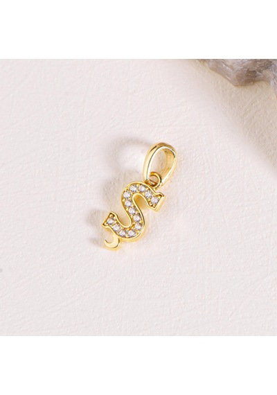 Goldkupe 14 Ayar Altın Ş Harfi Taşlı Kolye Ucu 0,53 Gr-6349 Altın