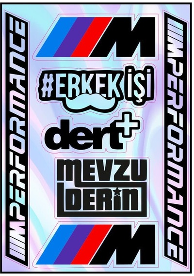 Motosiklet Hologram Çoklu Sticker 12