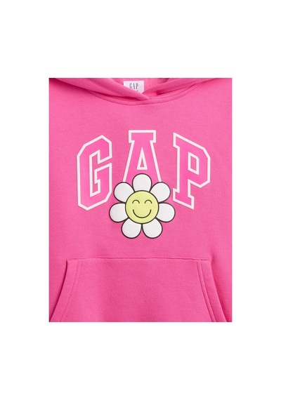 Kız Çocuk Relaxed Gap Logo Kapüşonlu Sweatshirt Pembe