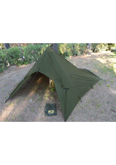 Bushlove Bushcraft Premium 4 Mevsim Tarp Tente 5m 3m Koyu Yeşil
