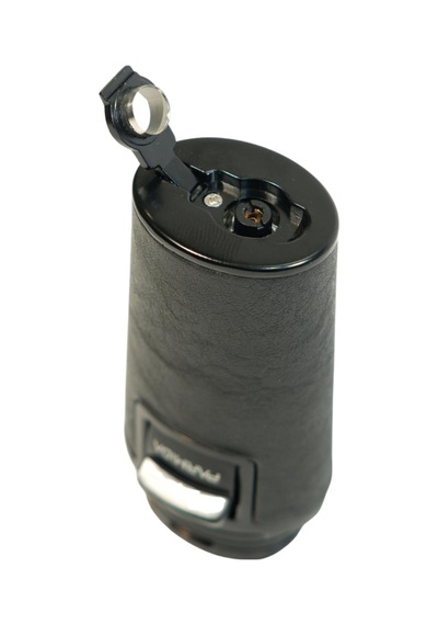 Parmida Çift Torch Pürmüz Delicili Gövdesi Deri Siyah Metal Puro Çakmağı - Tr9614