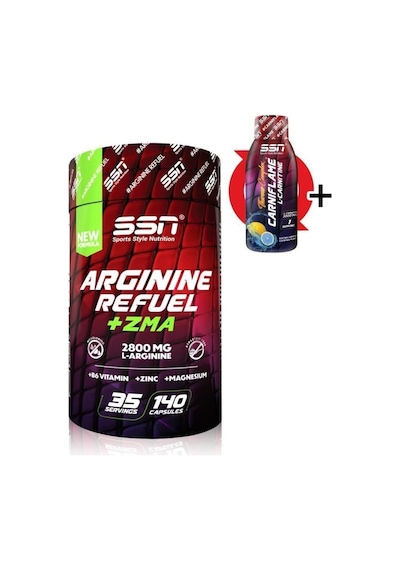 SSN Sports Style Nutrition Arginine Refuel Zma 140 Kapsül Amino Asit
