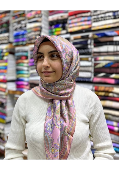 Armine Sura İpek Eşarp -2025/2026 -9421 Pembe