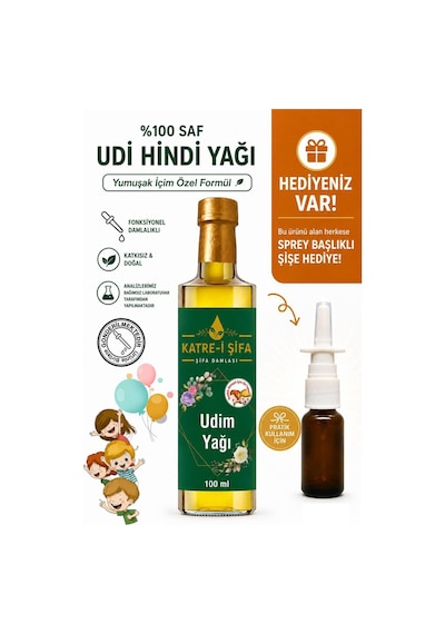 Katre-i Şifa Udim Yağı Çocuklar için Yumuşak İçim Udi Hindi Yağı 100 ML